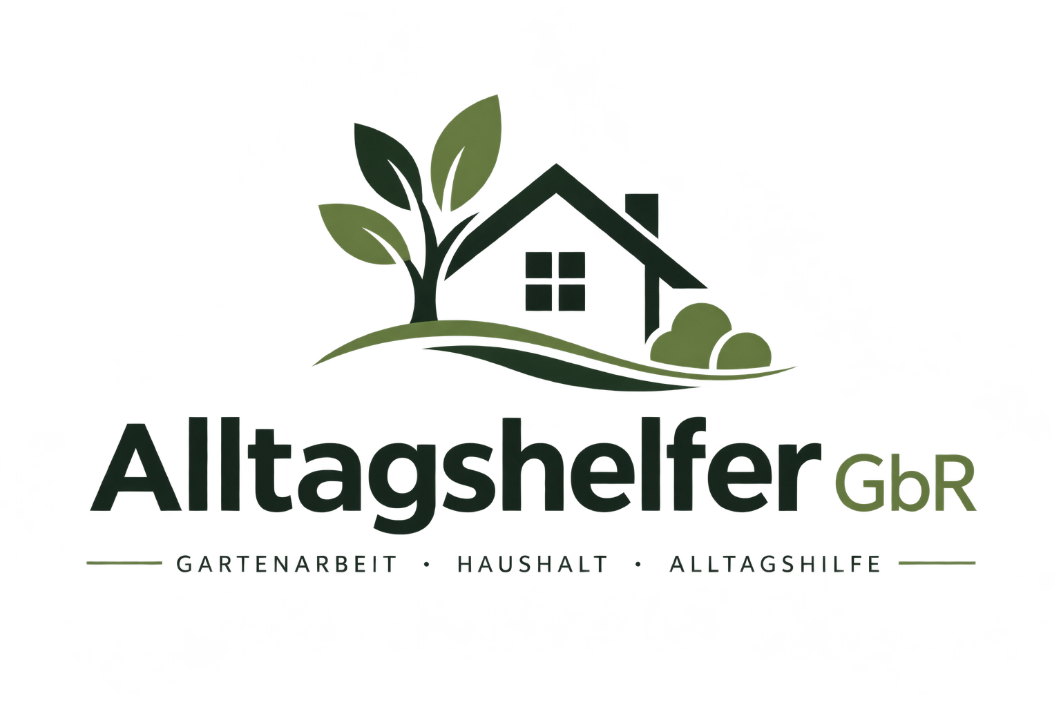 Logo der Alltagshelfer GbR mit Haus und Baum